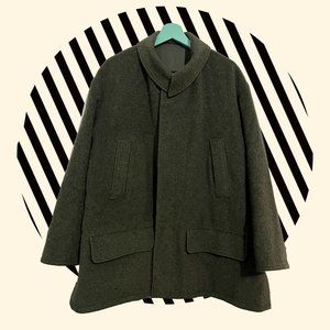 Tailor-Made Olive Green Wool Coat: Oversized, Unisex, and Unique